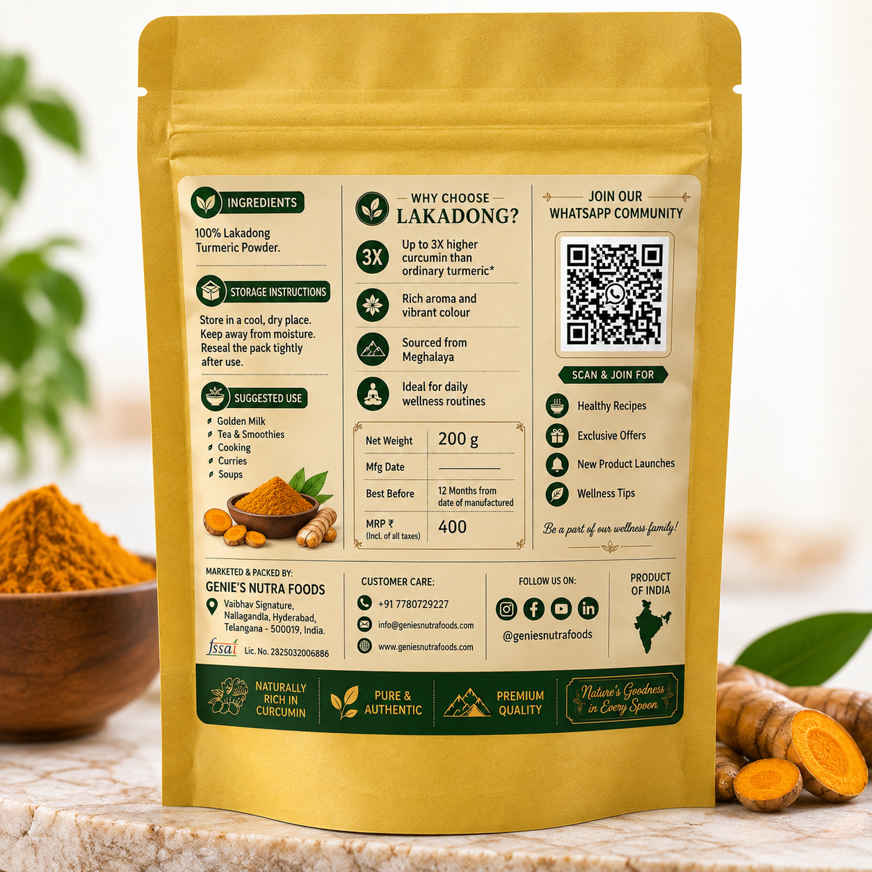 Lakadong Turmeric Powder: GI-Tagged - Image 2